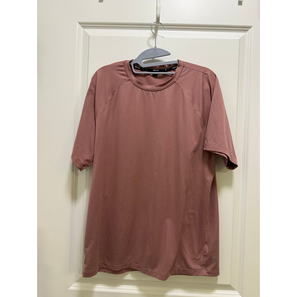 Public Rec Go-To Tee Mens Medium Mauve Raglan Short Sleeve Performance Shirt